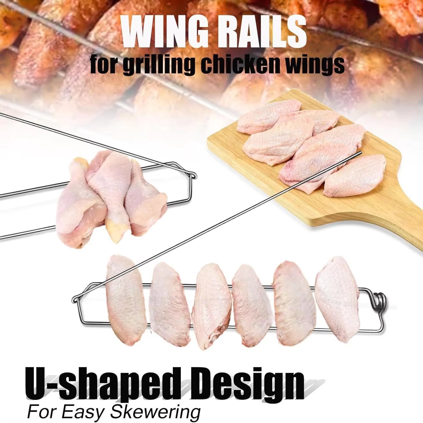 Outdoor Barbecue Fork Chicken Wing Grill BBQ Barbecue Tools